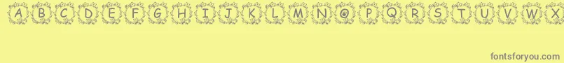 Jennas Font – Gray Fonts on Yellow Background