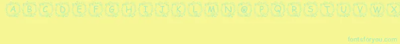 Jennas Font – Green Fonts on Yellow Background