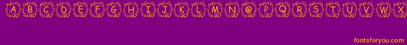 Jennas Font – Orange Fonts on Purple Background