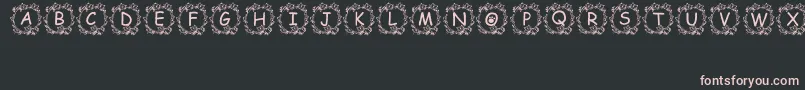Jennas Font – Pink Fonts on Black Background
