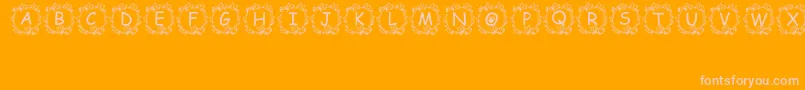 Jennas Font – Pink Fonts on Orange Background