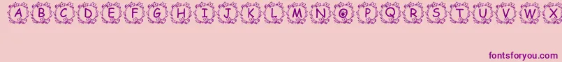 Jennas Font – Purple Fonts on Pink Background