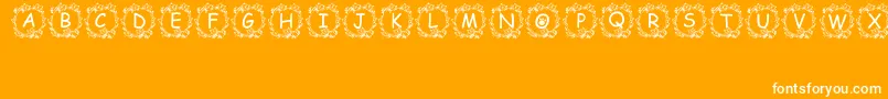 Jennas Font – White Fonts on Orange Background