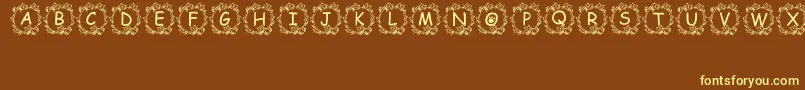 Jennas Font – Yellow Fonts on Brown Background