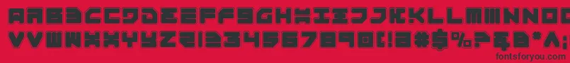 Omega3p Font – Black Fonts on Red Background