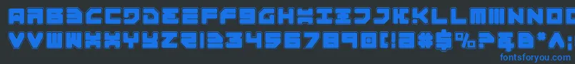 Omega3p Font – Blue Fonts on Black Background