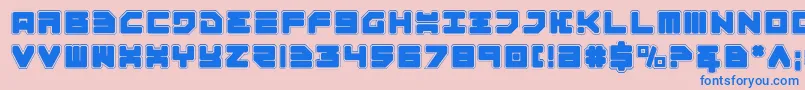 Omega3p Font – Blue Fonts on Pink Background