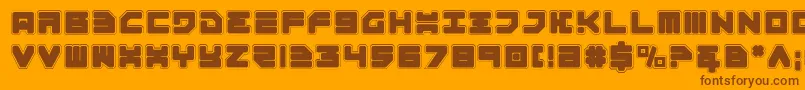 Omega3p Font – Brown Fonts on Orange Background