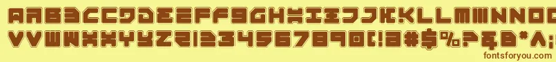 Omega3p Font – Brown Fonts on Yellow Background