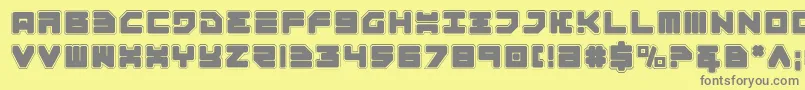 Omega3p Font – Gray Fonts on Yellow Background