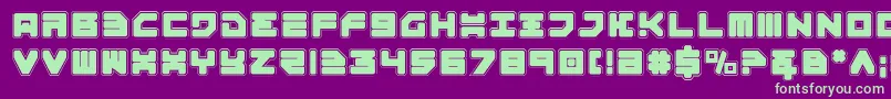 Omega3p Font – Green Fonts on Purple Background