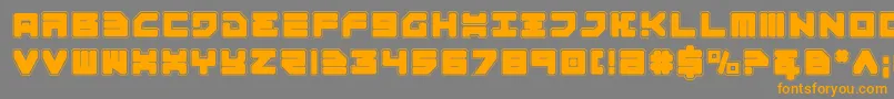 Omega3p Font – Orange Fonts on Gray Background