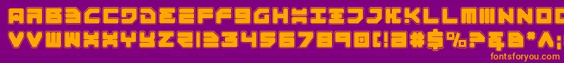 Omega3p Font – Orange Fonts on Purple Background