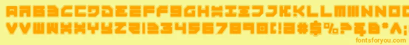 Omega3p Font – Orange Fonts on Yellow Background
