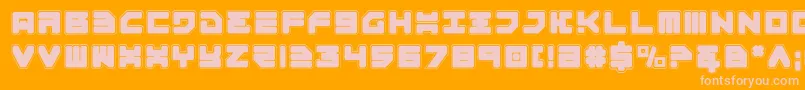 Omega3p Font – Pink Fonts on Orange Background