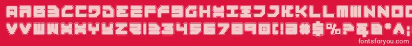 Omega3p Font – Pink Fonts on Red Background