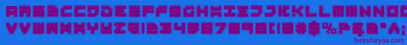 Omega3p Font – Purple Fonts on Blue Background