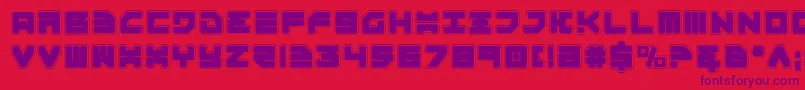 Omega3p Font – Purple Fonts on Red Background