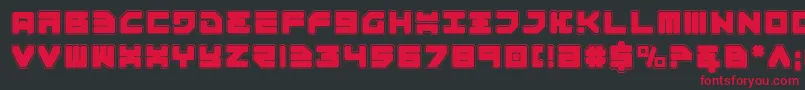 Omega3p Font – Red Fonts on Black Background