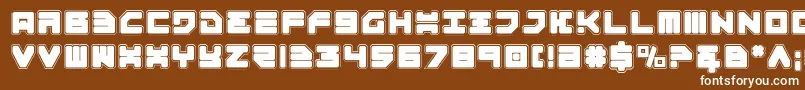 Omega3p Font – White Fonts on Brown Background