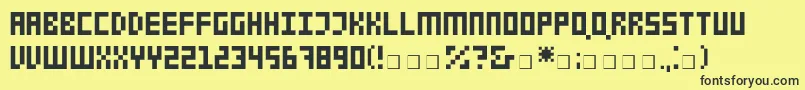 LifadAlbum Font – Black Fonts on Yellow Background