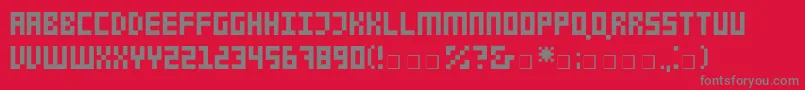 LifadAlbum Font – Gray Fonts on Red Background