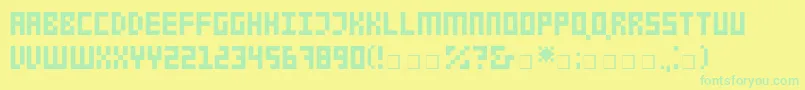 LifadAlbum Font – Green Fonts on Yellow Background