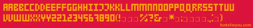 LifadAlbum Font – Orange Fonts on Red Background