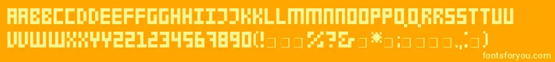 LifadAlbum Font – Yellow Fonts on Orange Background