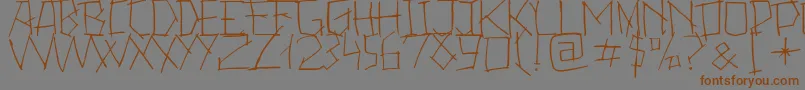 Fonte 24BoughsDifferent – fontes marrons em um fundo cinza