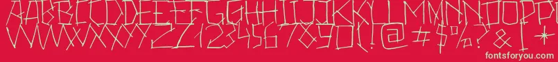 24BoughsDifferent Font – Green Fonts on Red Background