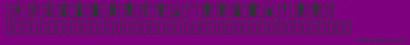 GeStylizedPeople Font – Black Fonts on Purple Background