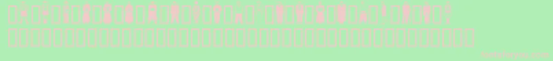 GeStylizedPeople Font – Pink Fonts on Green Background