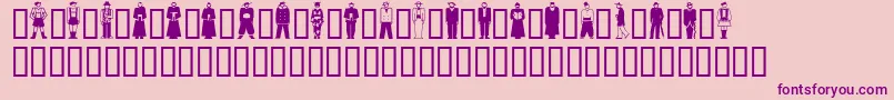 GeStylizedPeople Font – Purple Fonts on Pink Background