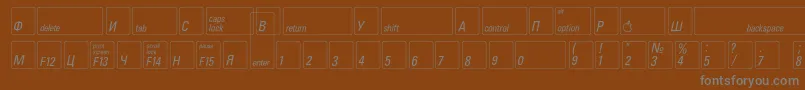 More about Keyfontrussian Font Keyfontrussian Font – Gray Fonts on Brown Background