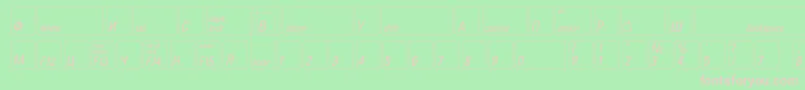 Keyfontrussian Font – Pink Fonts on Green Background