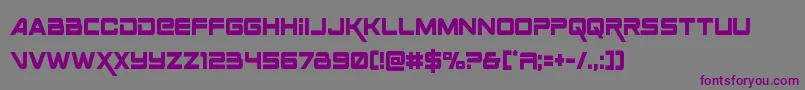 Шрифт Spacerangercond – фиолетовые шрифты на сером фоне