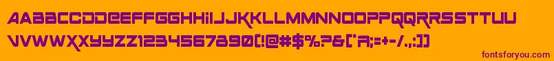 Spacerangercond Font – Purple Fonts on Orange Background