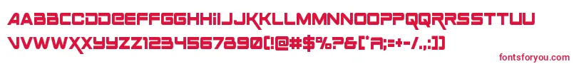 Spacerangercond Font – Red Fonts on White Background