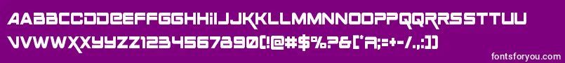 Spacerangercond Font – White Fonts on Purple Background