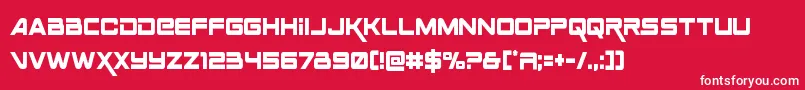 Spacerangercond Font – White Fonts on Red Background