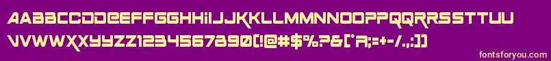 Spacerangercond Font – Yellow Fonts on Purple Background