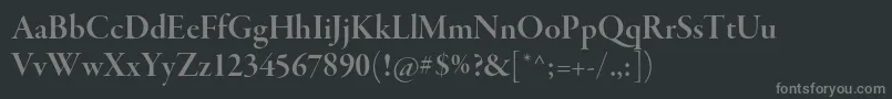 GaramondpremrproSmbddisp Font – Gray Fonts on Black Background