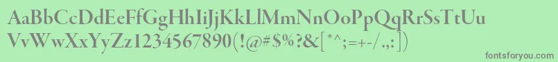 GaramondpremrproSmbddisp Font – Gray Fonts on Green Background