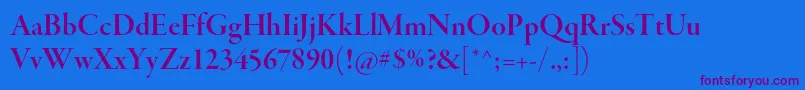 GaramondpremrproSmbddisp Font – Purple Fonts on Blue Background