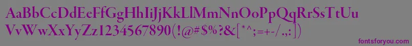 GaramondpremrproSmbddisp Font – Purple Fonts on Gray Background