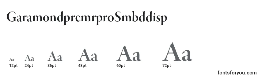 Размеры шрифта GaramondpremrproSmbddisp