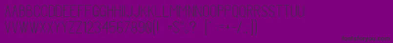 フォントOswaldesqueLight – 紫の背景に黒い文字
