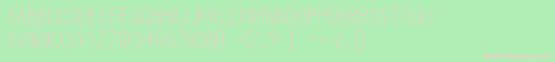 OswaldesqueLight Font – Pink Fonts on Green Background