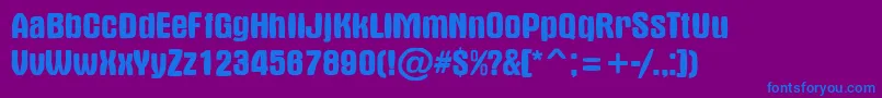 AAlternasw-Schriftart – Blaue Schriften auf violettem Hintergrund